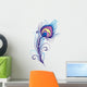 Stylized peacock feather Wall Decal