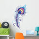 Stylized peacock feather Wall Decal