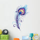 Stylized peacock feather Wall Decal