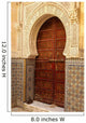 Detail of the beautiful tile mosaic decoration of the at Fez, Mo 