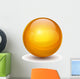 3D sphere, orange vector ball. 