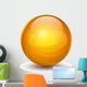 3D sphere, orange vector ball. 