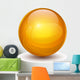 3D sphere, orange vector ball. 