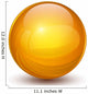 3D sphere, orange vector ball. 