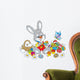 Rabbit coloring Easter eggs to the holiday Wall Decal