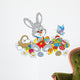 Rabbit coloring Easter eggs to the holiday Wall Decal