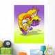 Happy dancing school bus Wall Mural