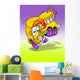 Happy dancing school bus Wall Mural