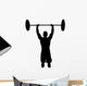 Man Weight Lifter with Weight Above Head Wall Decal