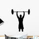 Man Weight Lifter with Weight Above Head Wall Decal