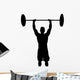 Man Weight Lifter with Weight Above Head Wall Decal