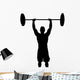 Man Weight Lifter with Weight Above Head Wall Decal