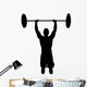 Man Weight Lifter with Weight Above Head Wall Decal