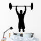 Man Weight Lifter with Weight Above Head Wall Decal