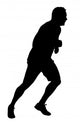 Male Marathon Runner Silhouette Wall Decal