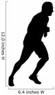 Male Marathon Runner Silhouette Wall Decal