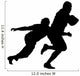 Side Profile of Rugby Player Tackling Runner With Ball Wall Decal