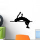 Side Profile of Boy High Jumper Leaping Over Bar Wall Decal