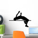 Side Profile of Boy High Jumper Leaping Over Bar Wall Decal