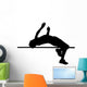 Side Profile of Boy High Jumper Leaping Over Bar Wall Decal