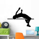 Side Profile of Boy High Jumper Leaping Over Bar Wall Decal