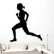 Side Profile of Speeding Female Track Runner Wall Decal