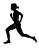 Side Profile of Speeding Female Track Runner Wall Decal