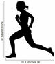 Side Profile of Speeding Female Track Runner Wall Decal