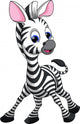 Zebra cartoon Wall Decal