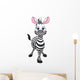 Zebra Cartoon Wall Decal Design 1