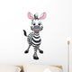 Zebra Cartoon Wall Decal Design 1