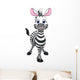 Zebra Cartoon Wall Decal Design 1