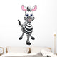 Zebra Cartoon Wall Decal Design 1