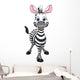 Zebra Cartoon Wall Decal Design 1