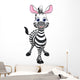 Zebra Cartoon Wall Decal Design 1