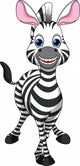 Zebra Cartoon Wall Decal Design 1