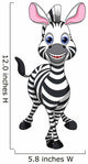 Zebra Cartoon Wall Decal Design 1