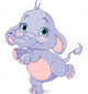Dancing baby elephant Wall Decal