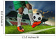 foot ball player holding foot ball on leg ankle on soccer sport 