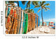 Surfboards in the rack at Waikiki Beach - Honolulu 