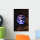 Earth In Space With Gaseous Nebula And Clouds Wall Mural
