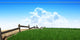 Green Pastures With Fence 
