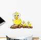 Mother Duck and Her Ducklings Vector Cartoon Wall Decal