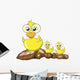 Mother Duck and Her Ducklings Vector Cartoon Wall Decal