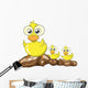 Mother Duck and Her Ducklings Vector Cartoon Wall Decal