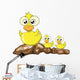 Mother Duck and Her Ducklings Vector Cartoon Wall Decal