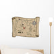 Labeled Pirate Treasure Map Wall Decal