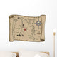 Labeled Pirate Treasure Map Wall Decal