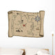 Labeled Pirate Treasure Map Wall Decal