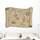 Labeled Pirate Treasure Map Wall Decal